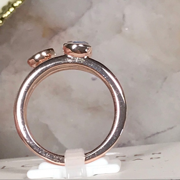 Lauren Conrad 3-ring Set with Stones Sz 7 - Picture 4 of 4